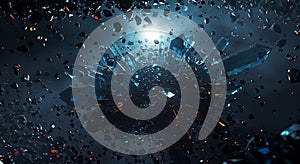 Crystal explosion in a dark cosmic void