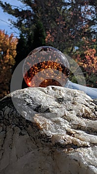 Crystal gazing ball