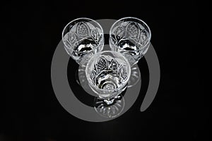 Crystal glass for different drinks