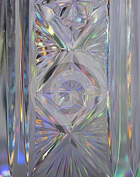 Crystal Glass Geometric pattern. Futuristic Abstract background.