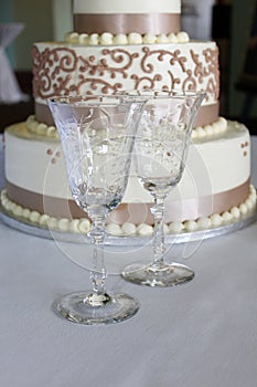 Crystal Goblets and Wedding Cake