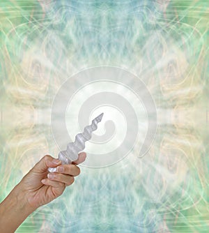 Crystal Healing with a Selenite Spiral Wand