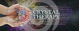 Crystal Healing Therapist word cloud banner