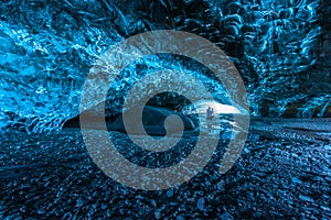 Crystal ice caves iceland