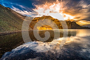 Crystal Lake at Sunset Ophir Pass Colorado