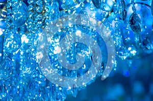 Crystal lamp background blue