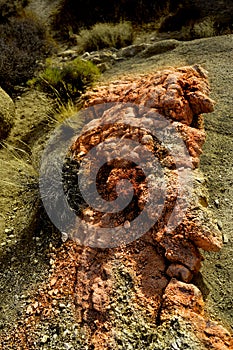 Crystal-like stones appeared in the vast desert.