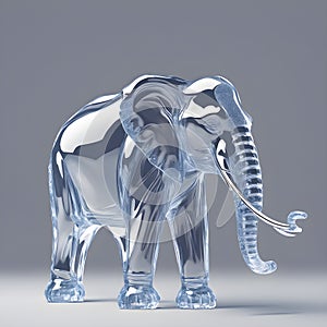 Crystal Majesty: The Elegance of an Enchanting Elephant