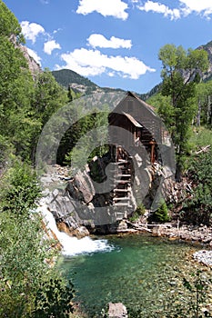 Crystal Mill sits in a remote mountain canyon