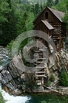 Crystal Mill sits in a remote mountain canyon near Marble, Colorado