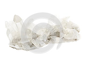 Crystal mineral sample of a gemstone with quartz