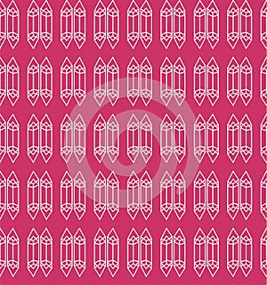 Crystal outlined attractive seamless pattern in bright color option
