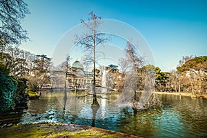 Crystal palace in Buen Retiro park in Madrid