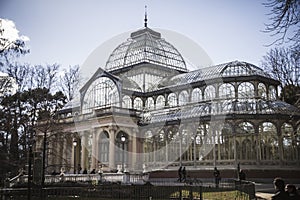 Crystal Palace (Palacio de Cristal) in Parque del Retiro in Madrid