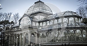 Crystal Palace (Palacio de Cristal) in Parque del Retiro in Madrid