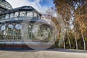 Crystal Palace (Palacio de cristal) in Retiro Park,Madrid, Spain