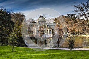 Crystal Palace (Palacio de cristal) in Retiro Park,Madrid, Spain