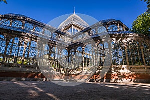 Crystal Palace (Palacio de cristal) in Retiro Park,Madrid, Spain