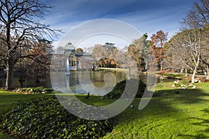 Crystal Palace (Palacio de cristal) in Retiro Park, Madrid, Spain