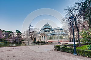 Crystal Palace on Retiro Park in Madrid, Spain