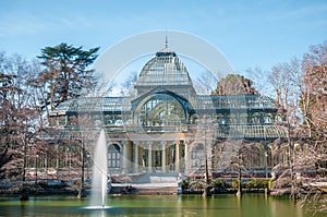 Crystal Palace on Retiro Park in Madrid, Spain