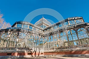 Crystal Palace on Retiro Park in Madrid, Spain