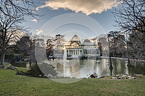 Crystal Palace on Retiro Park in Madrid, Spain