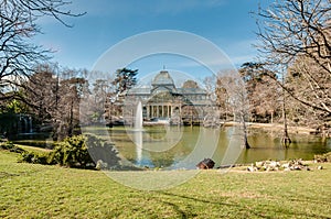 Crystal Palace on Retiro Park in Madrid, Spain