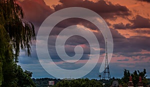 Crystal Palace Transmitting Station at dusk photo