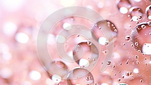 crystal pink champagne bubbles
