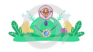 Crystal of power, magical artifact and energy source. vector design Generative AI