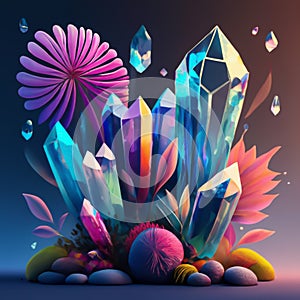 Crystal Reverie: A Surreal Dreamscape