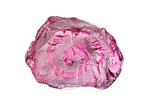 crystal of Rhodolite (pyrope garnet) isolated photo