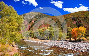 Crystal river in rural Colorado