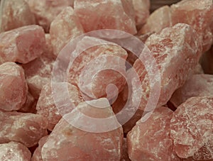 Crystal Rose Quartz in the Rough