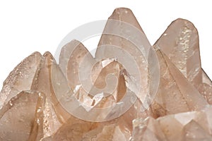 Crystal rose quartz semiprecious macro raw stone photo