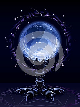 Crystal scrying ball