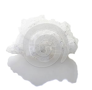 Crystal sea salt on white background isolate