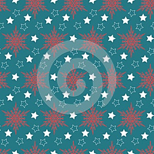 Crystal shape snowflake, christmas decoration illustration Merry Christmas