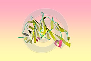 Crystal structure of the N-terminal domain of carcinoembryonic antigen. Ribbons diagram in secondary structure coloring photo