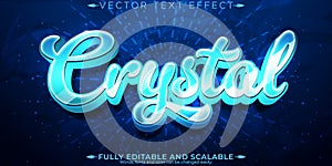 Crystal text effect, editable diamond and glory text style