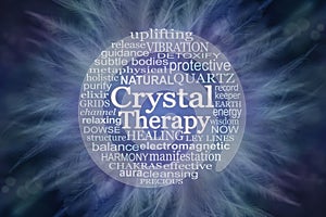 Crystal Therapy Circular Word Cloud