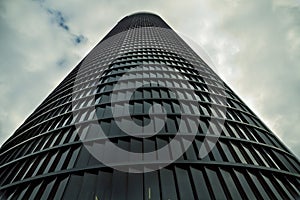 Crystal Tower, skyscraper of Madrid, placed in financial zone ,four modern skyscrapers (Cuatro Torres), Spain