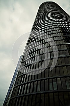 Crystal Tower, skyscraper of Madrid, placed in financial zone ,four modern skyscrapers (Cuatro Torres), Spain