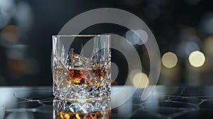 A Crystal Whiskey Glass.AI generated image