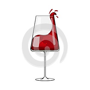 crystal wine glass cartoon vector illustration photo