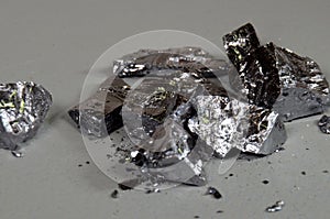 Crystalline blocks of Silicium Si photo