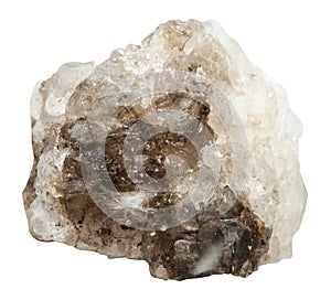 Crystalline halite rock salt stone isolated