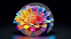 crystalline iridescent flower