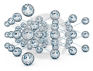 Crystalline molecular grate made of disco balls